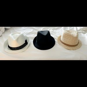 3 Women’s Fedora Hats (bundle). One is Roxy.
